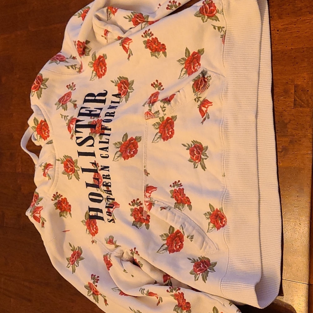 Hollister rose hoodie sz small